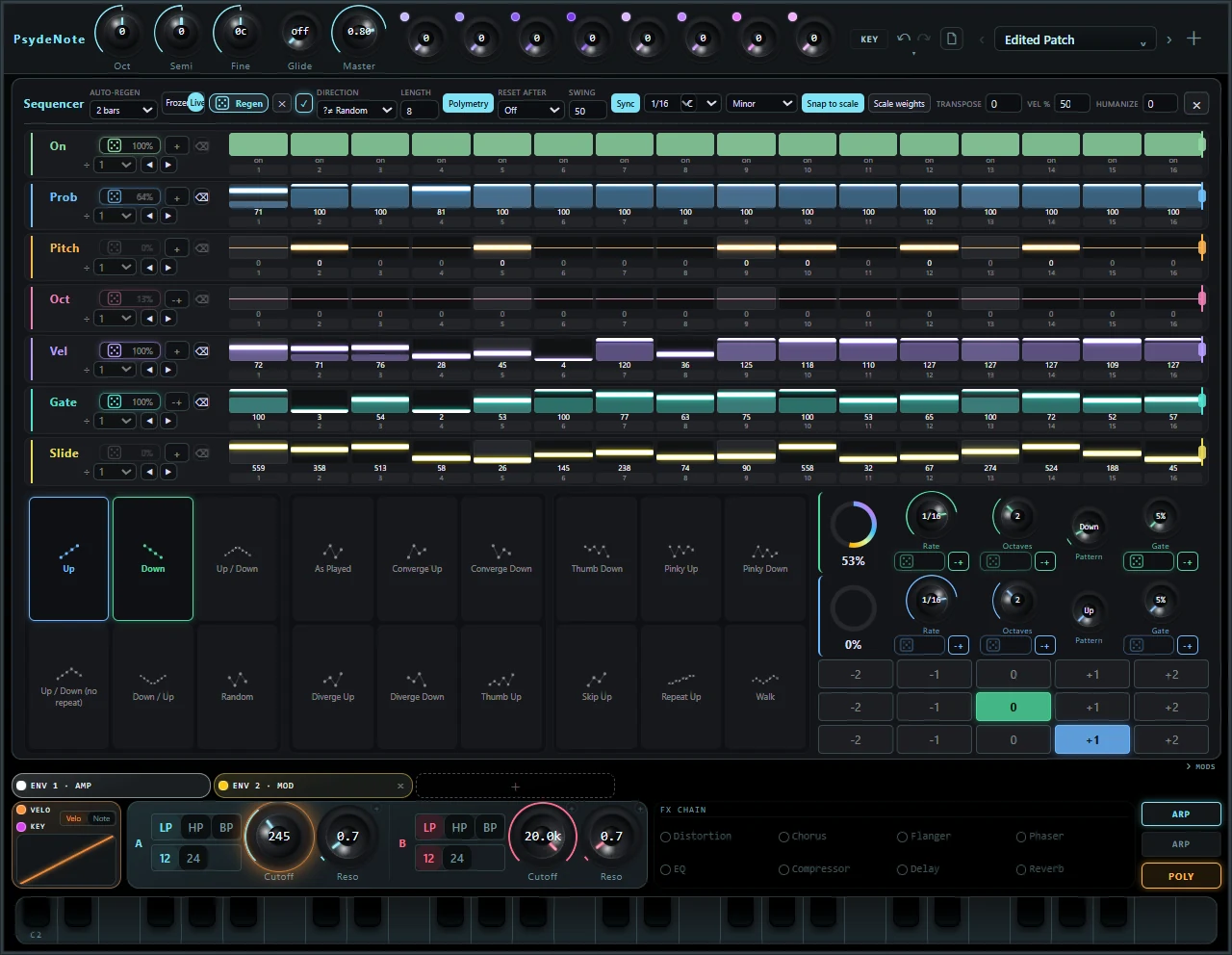 Arp and sequencer